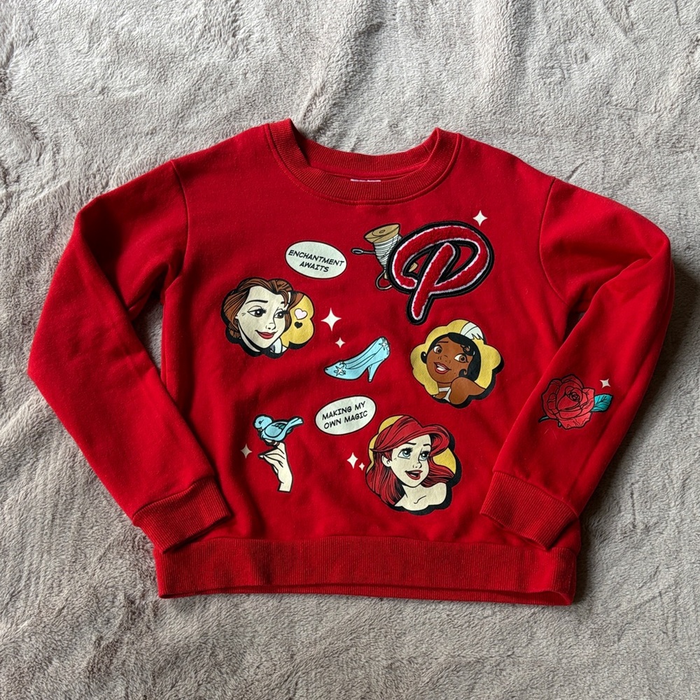 Disney 100 Red Princess Kids Sweatshirt